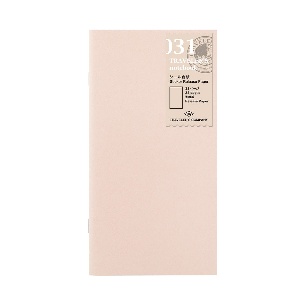 TRAVELER'S Notebook 031 Sticker Release Paper