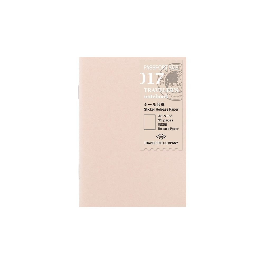 TRAVELER'S Notebook 017 Sticker Release Paper《Passport Size》