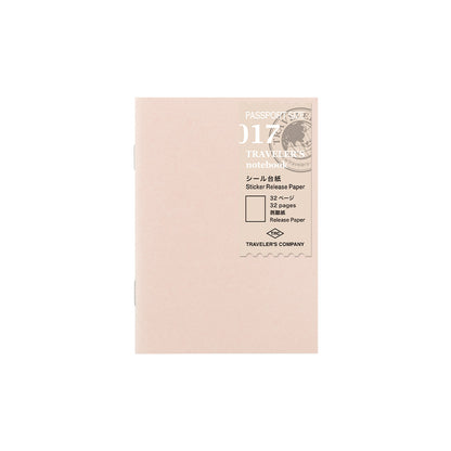 TRAVELER'S Notebook 017 Sticker Release Paper《Passport Size》