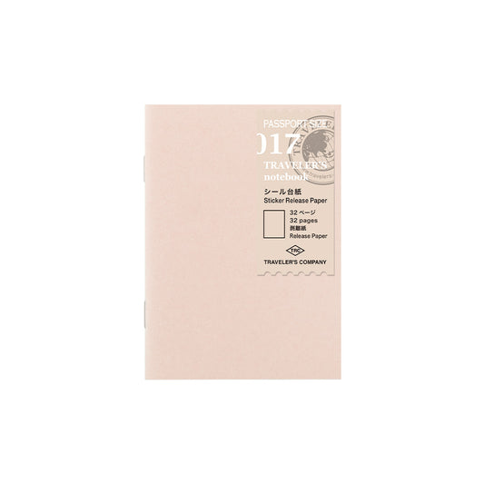 TRAVELER'S Notebook 017 Sticker Release Paper《Passport Size》