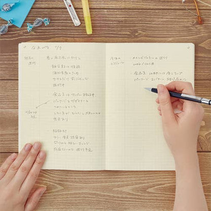 Isshoni. NoteBook Number A5 Grid : Black・Daigo