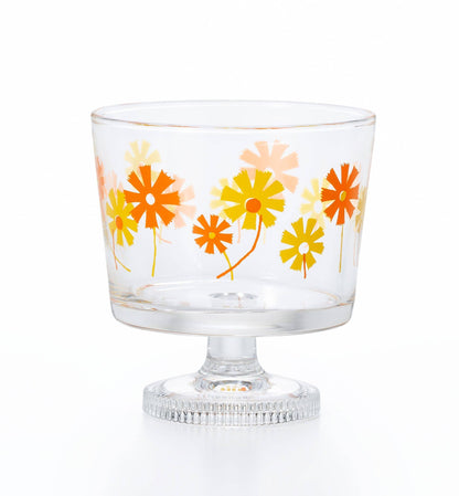 Wildflower Footed Dessert Glass Cup · Aderia Retro