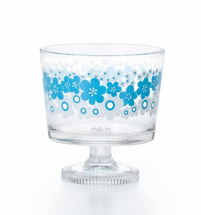 Wildflower Footed Dessert Glass Cup · Aderia Retro