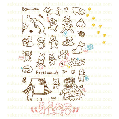 365: Dog Friends Clear Stamps · Sakuralala