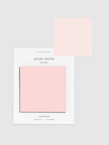 Transparent Aspen Sticky Notes · Cloth & Paper