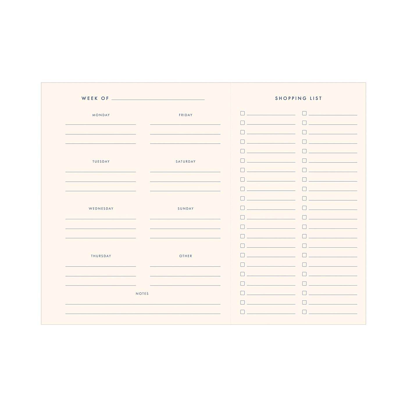 Hand-Drawn Grid Meal Planner · Ruff House Print Shop