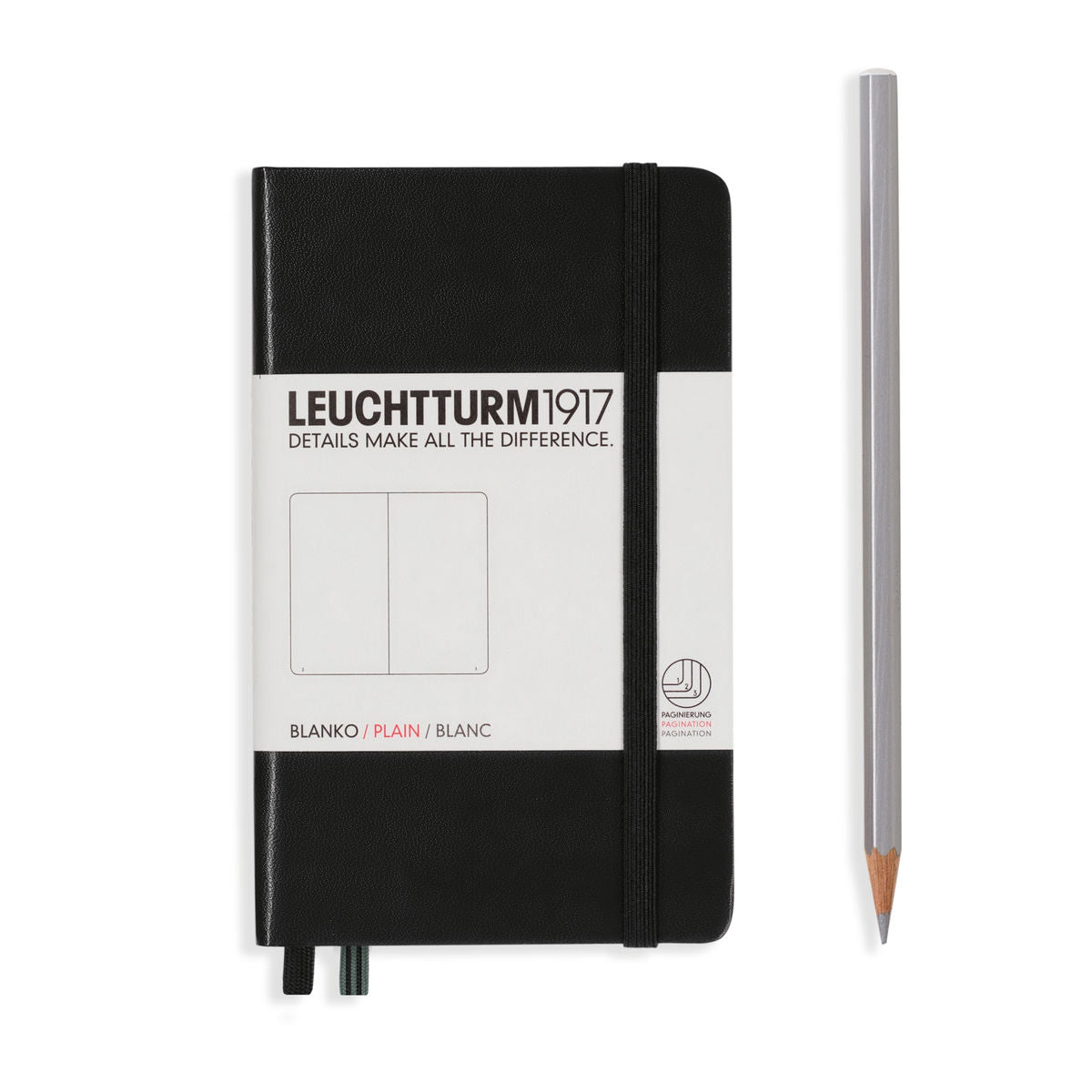Black Pocket A6 Plain Hardcover Notebook · Leuchtturm1917