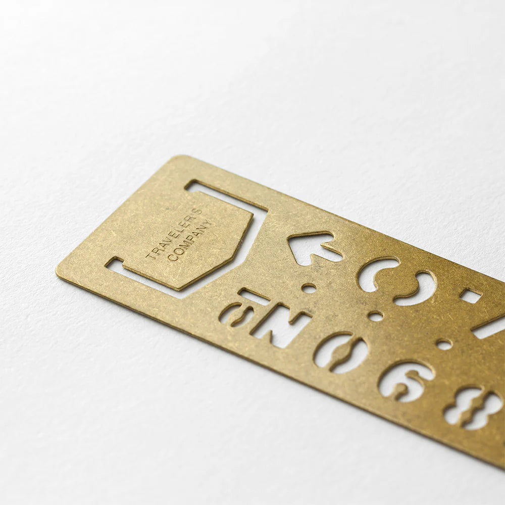 TRAVELER'S Company Brass Template Bookmark