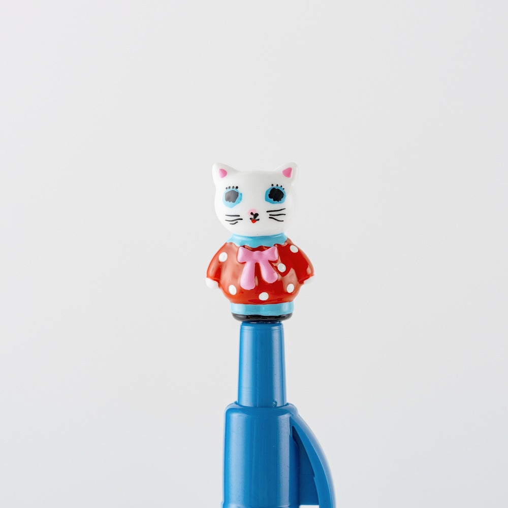 Yumi Kitagishi White Cat Ballpoint Pen · Hobonichi