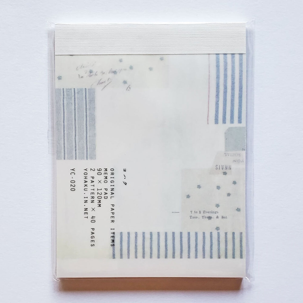 Check & Stripe Memo Pad · Yohaku