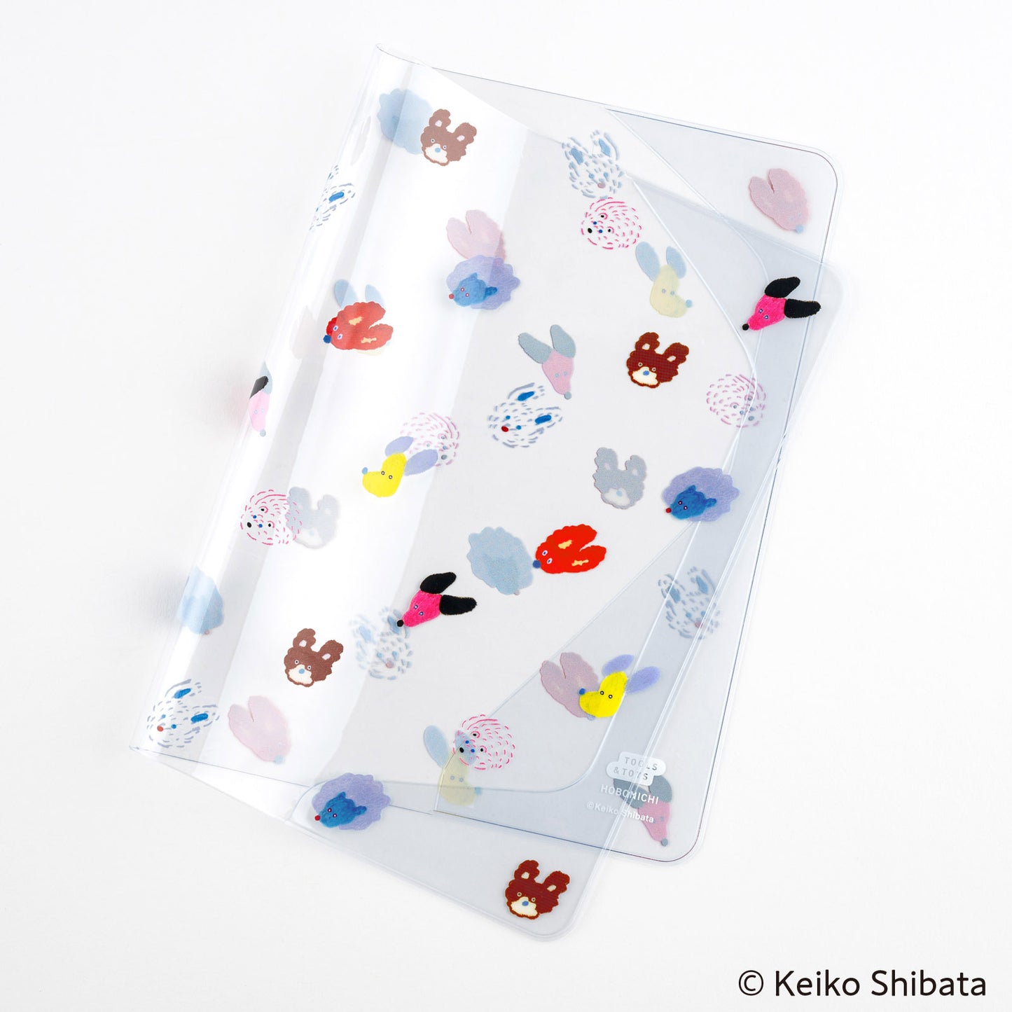 Keiko Shibata: Dog Ears Fluttering in the Wind《Clear Cover for A5 Fabric Cover》 · Hobonichi