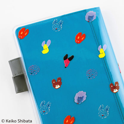 Keiko Shibata: Dog Ears Fluttering in the Wind《Clear Cover for A5 Fabric Cover》 · Hobonichi