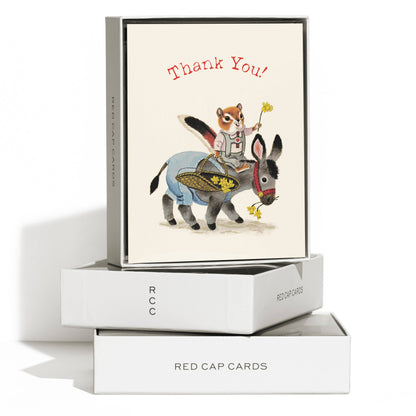 Richard Scarry Chipmunk and Donkey Thank You Card · Red Cap Cards