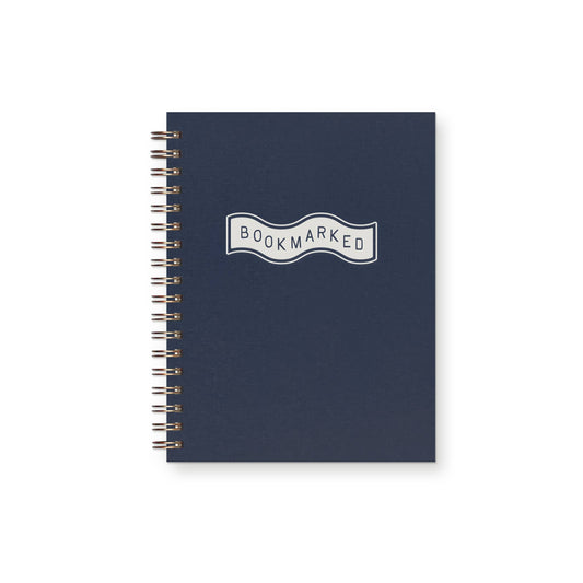 Deep Blue Cover Bookmarked Book Reading Log · Ruff House Print Shop