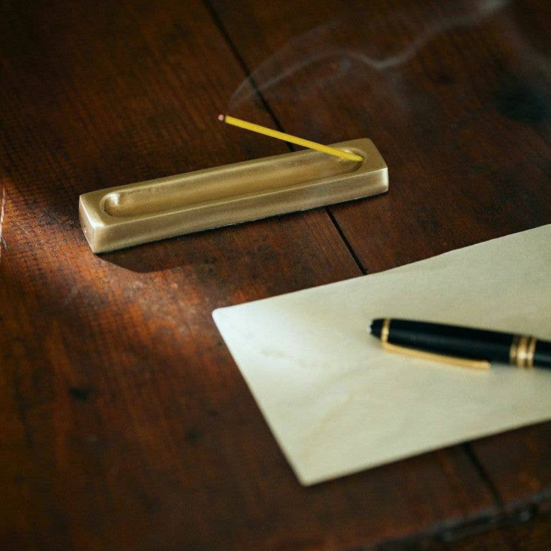 Rectangle Brass Incense Stand · Fog Linen Work