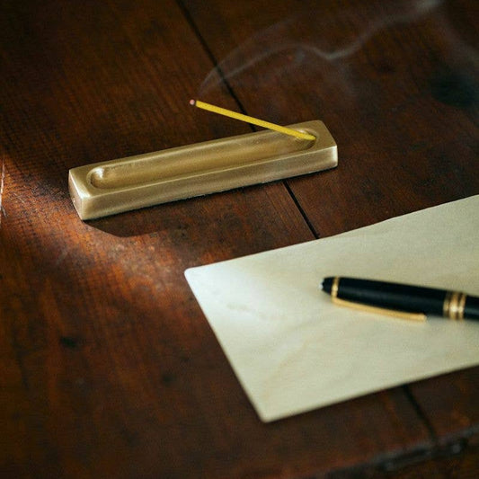 Rectangle Brass Incense Stand · Fog Linen Work