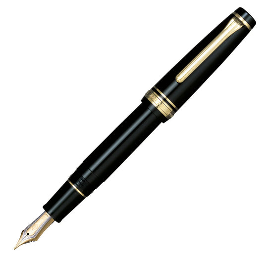 Sailor Pro Gear Slim Black with Gold Trim《Medium Fine》