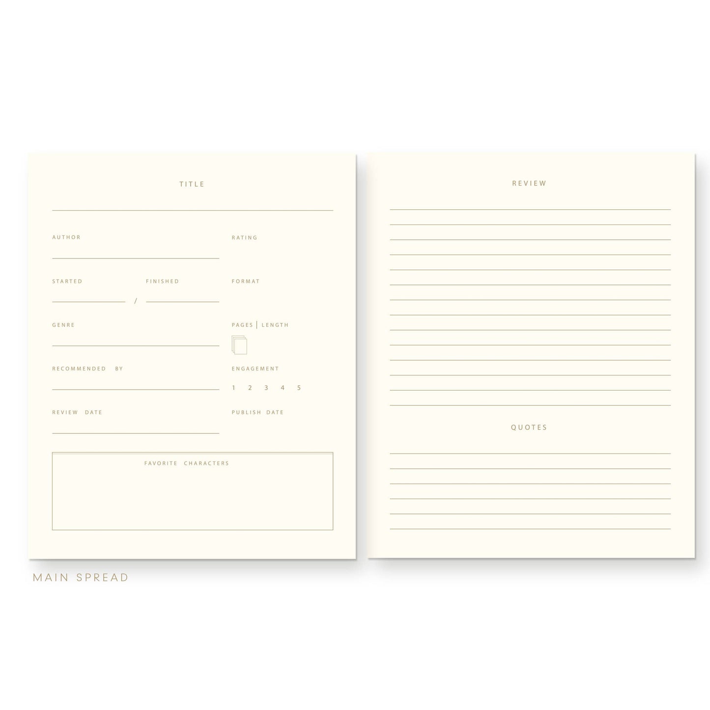 Deep Blue Cover Bookmarked Book Reading Log · Ruff House Print Shop