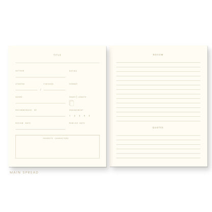 Deep Blue Cover Bookmarked Book Reading Log · Ruff House Print Shop