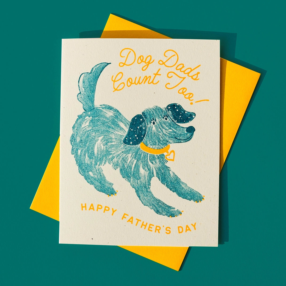 Dog Dads Count Too Risograph Father's Day Card · Bromstad Printing Co.