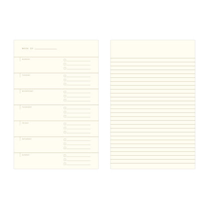 Plum Ruler Grid Undated Weekly Planner · Ruff House Print Shop