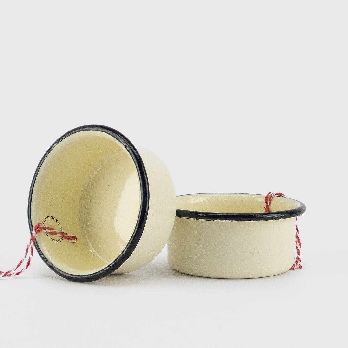Cream Enamel Sauce Bowl · Utilitario Mexicano