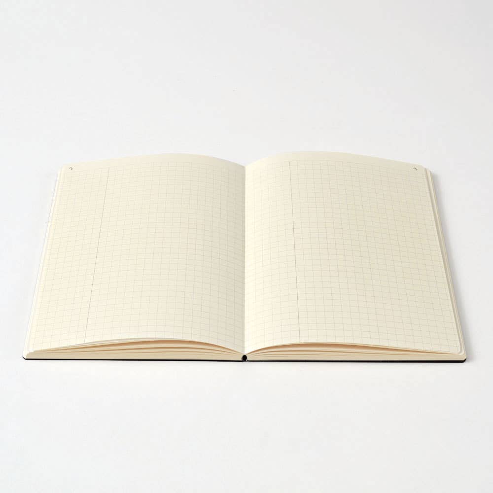 Isshoni. NoteBook Number A5 Grid : Black・Daigo
