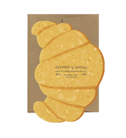Croissant Die Cut Card · Isatopia