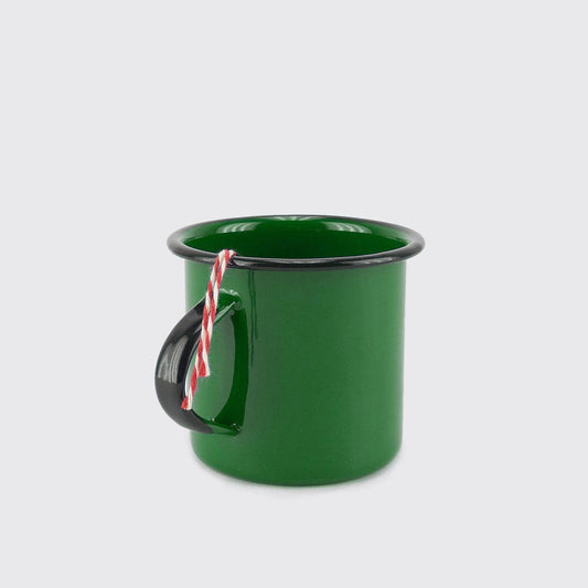 Nopal Green Medium Enamel Mug · Utilitario Mexicano