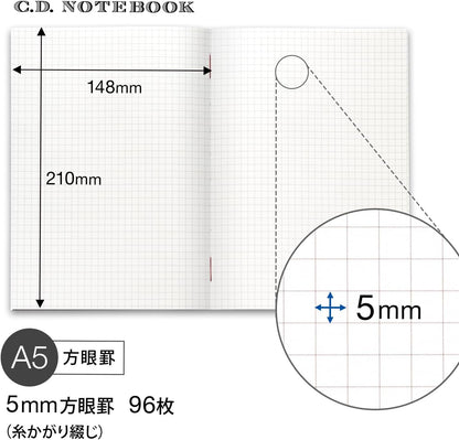 Premium C.D. Grid Notebook A5 · Apica