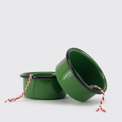 Nopal Green Enamel Sauce Bowl · Utilitario Mexicano