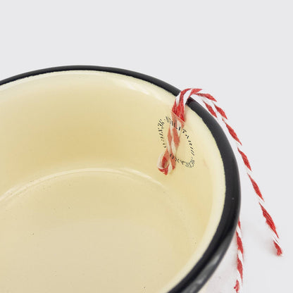 Cream Enamel Sauce Bowl · Utilitario Mexicano