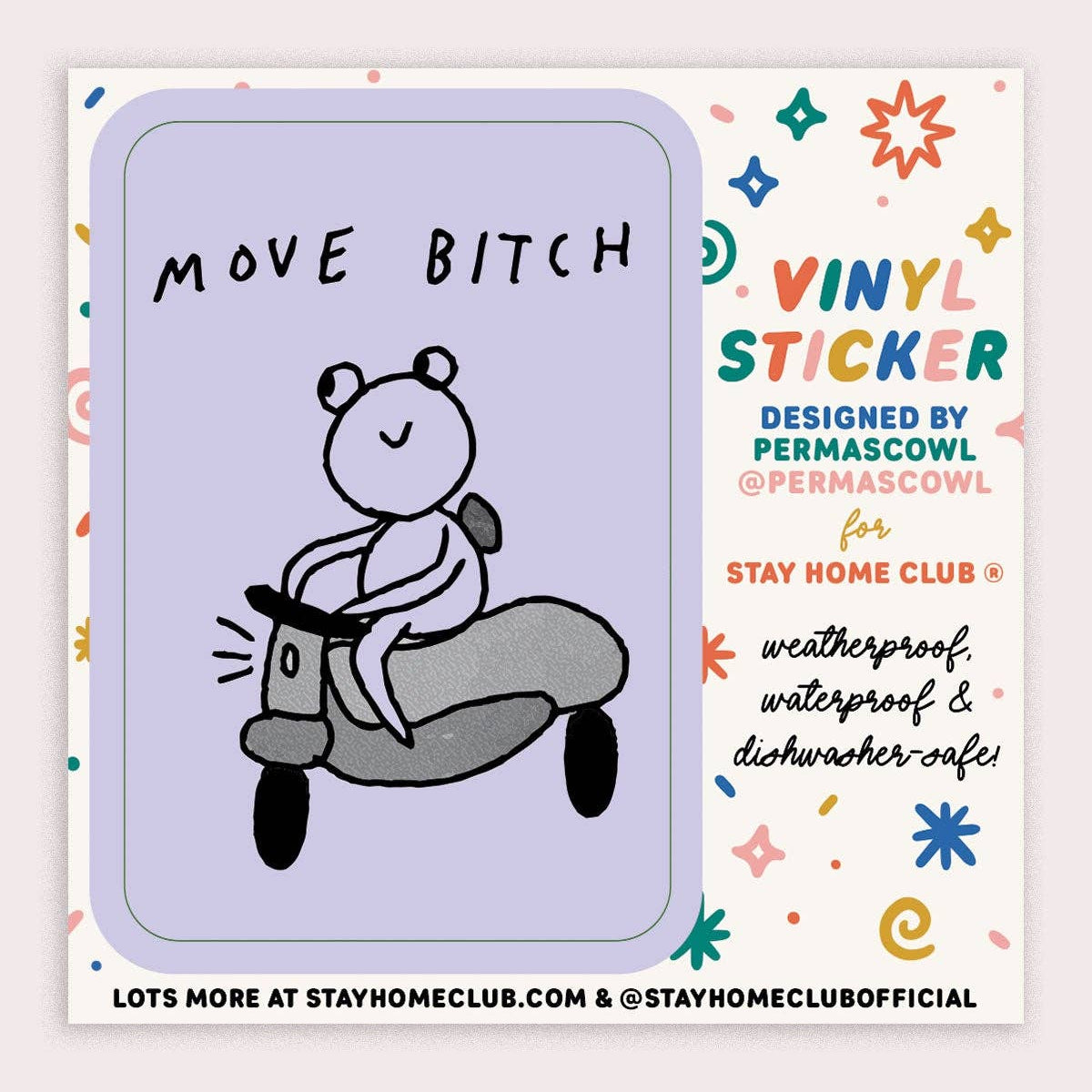 Move Sticker · Stay Home Club