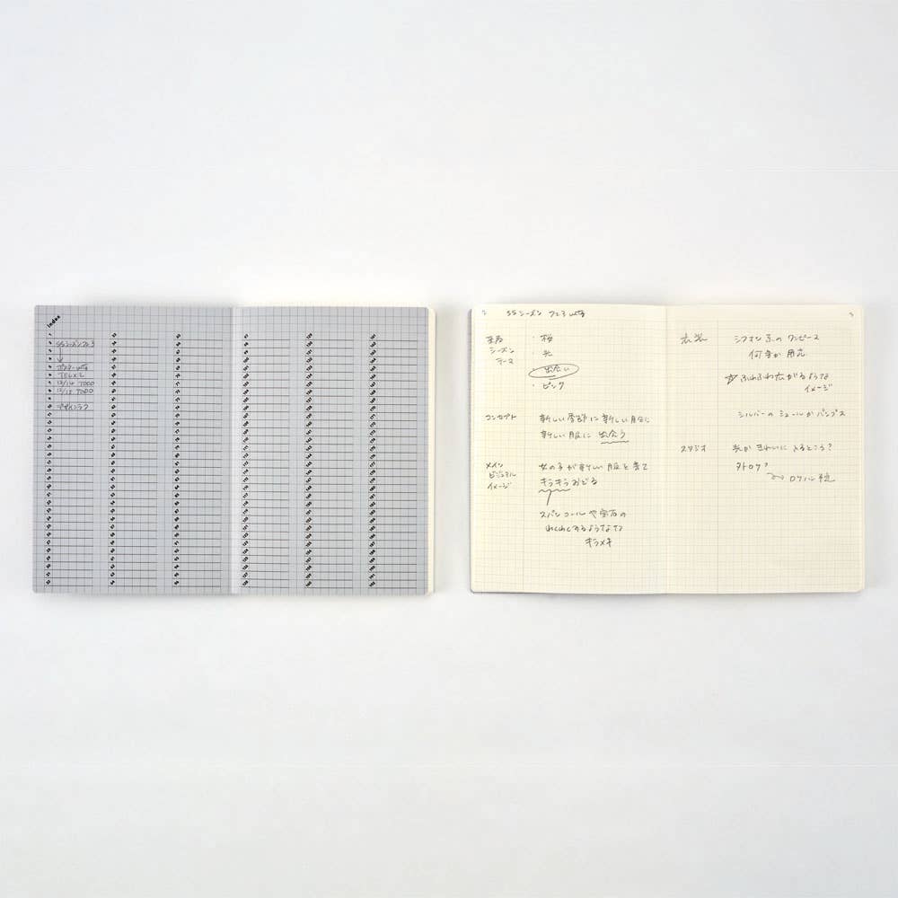 Isshoni. NoteBook Number A5 Grid : Black・Daigo