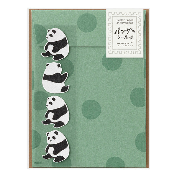Panda Letter Set with Stickers · Midori