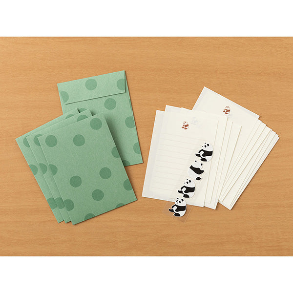 Panda Letter Set with Stickers · Midori