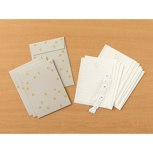 Bichon Frisé Letter Set with Stickers · Midori