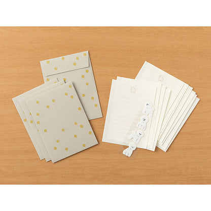 Bichon Frisé Letter Set with Stickers · Midori