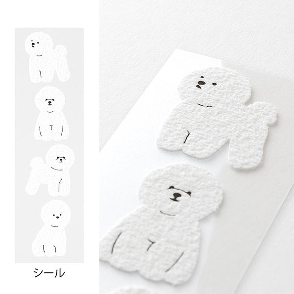 Bichon Frisé Letter Set with Stickers · Midori