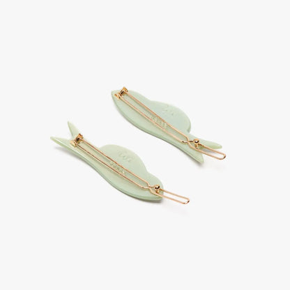 Jade Green Fish Acetate  Barrette Clip Set · Winona Irene