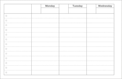 Mark's Day Free Weekly Schedule《Black》