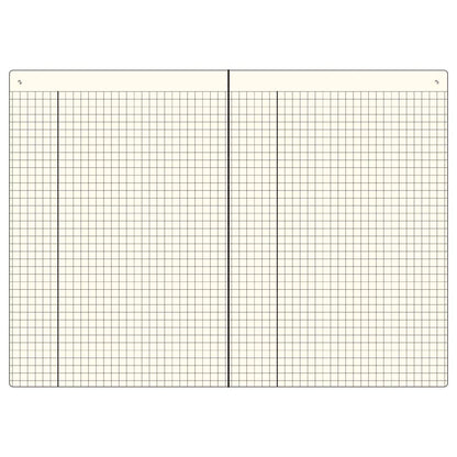 Isshoni. NoteBook Number A5 Grid : Black・Daigo
