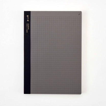 Isshoni. NoteBook Number A5 Grid : Black・Daigo