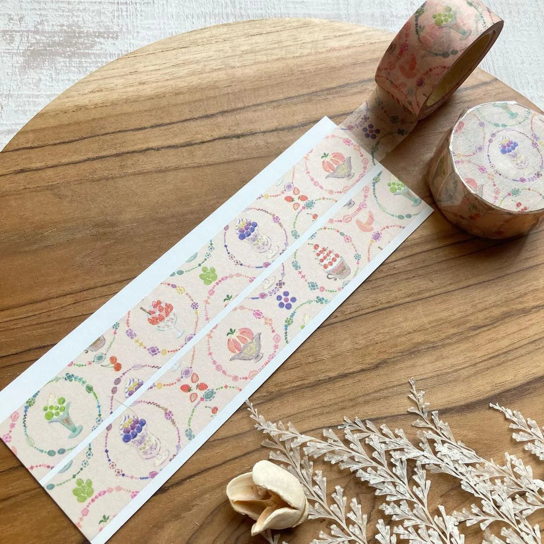 Yamanashi Fruit & Jewelry Washi Tape・Keibunsha & meriBUN