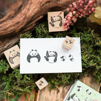 Panda Matchbox Stamp Set・Keibunsha & meriBUN