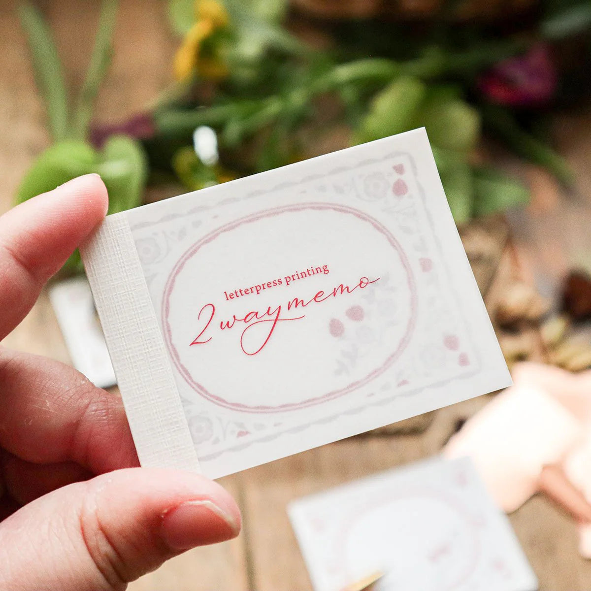 Strawberry Pocket Letterpress 2-way Memo Pad・Keibunsha & meriBUN