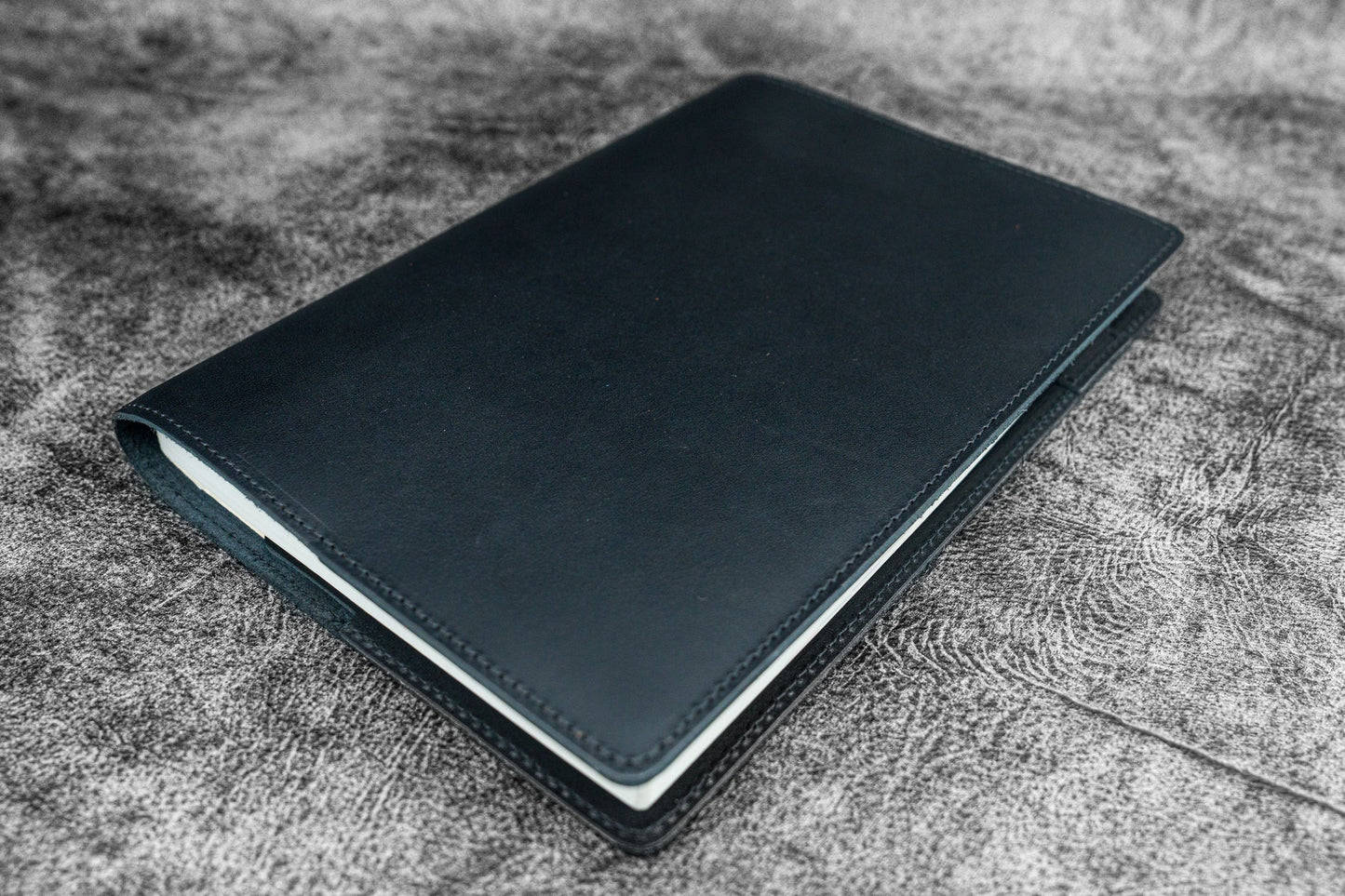 Black A5 Slim Leather Notebook Cover · Galen Leather Co.
