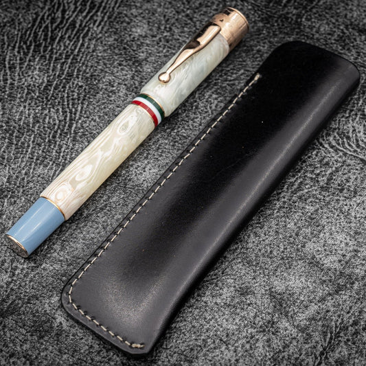 Black Leather Single Pen Sleeve · Galen Leather Co.