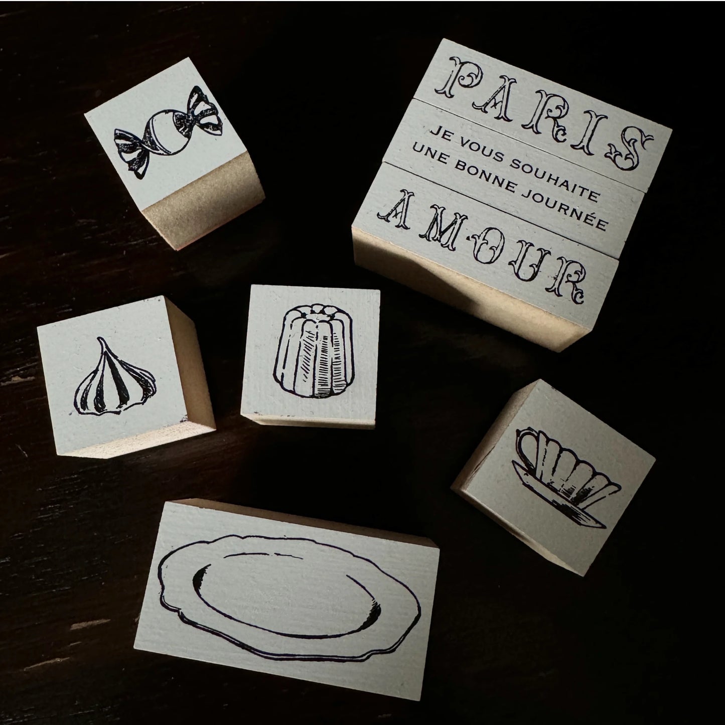 Petit Parisian Pastry Shop Wooden Stamps・Mon petit artiste