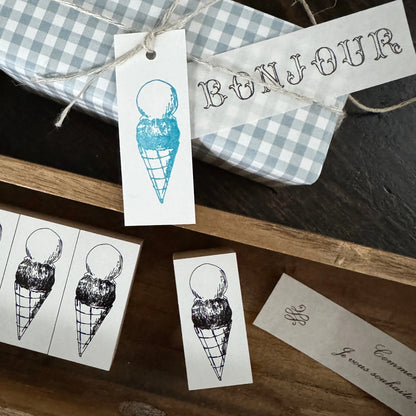 Glace Wooden Stamp・Mon petit artiste